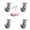 Service Caster 5 Inch Kingpinless Semi Steel Wheel Swivel Caster Set with Swivel Lock SCC SCC-KP30S520-SSR-BSL-4 - alternate 2